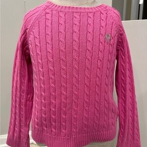 Lilly Pulitzer pink cable knit sweater - size 3T